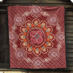 aboriginal-premium-quilt-aboriginal-dot-art-painting-with-red-poppy-flower