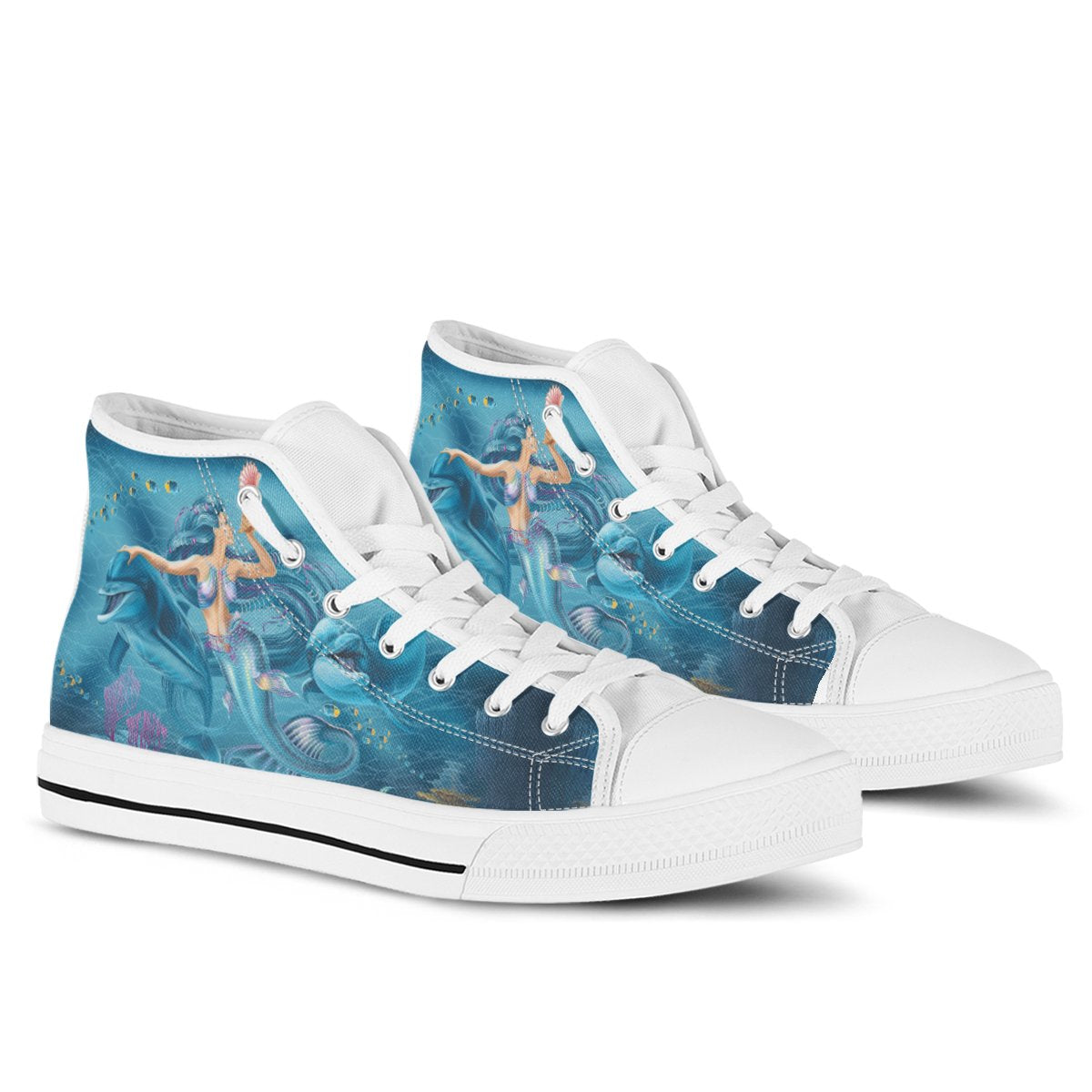 high-top-shoes-australia-beautiful-mermaid-with-dolphin