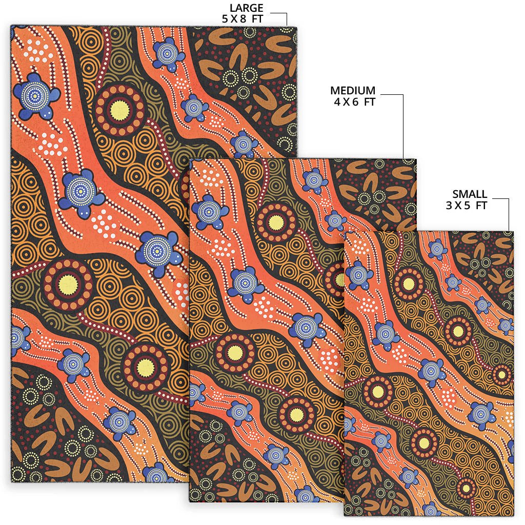 area-rug-aboriginal-dot-unique-style-turtle