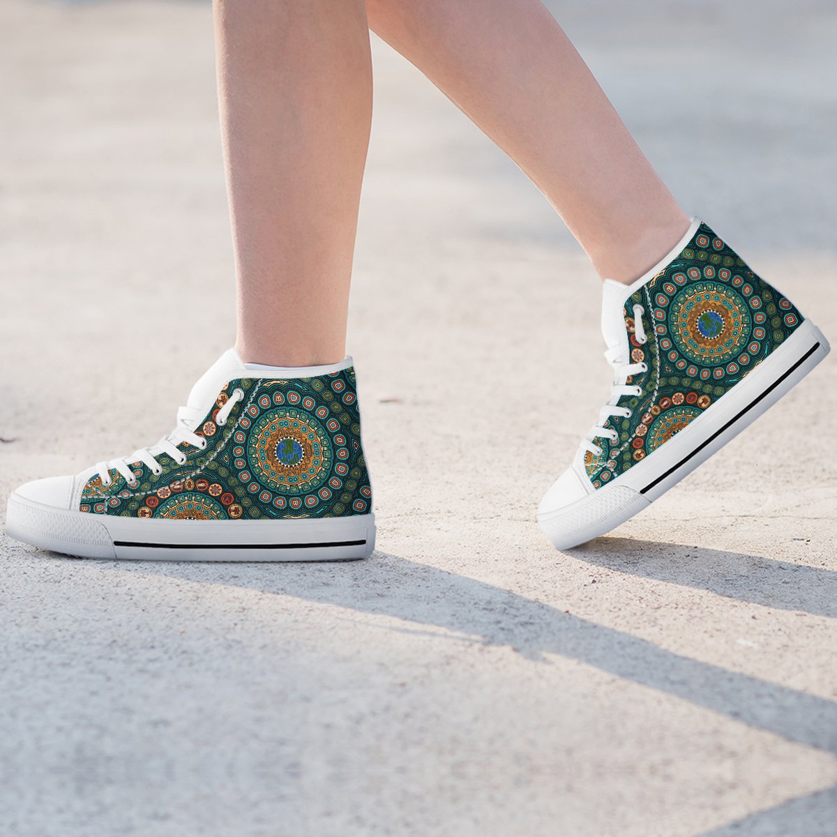 high-top-shoe-aboriginal-green-dot-painting-with-earth
