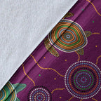 premium-blanket-aboriginal-turtle-purple-australia-dot-patterns