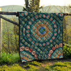 premium-quilt-aboriginal-green-dot-painting-with-earth