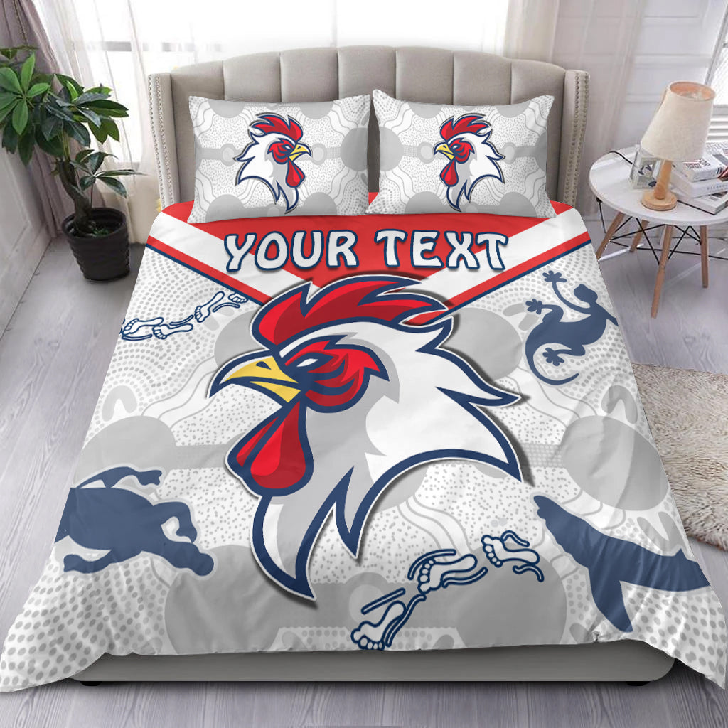 custom-personalised-roosters-bedding-set-sydney-indigenous-version-white