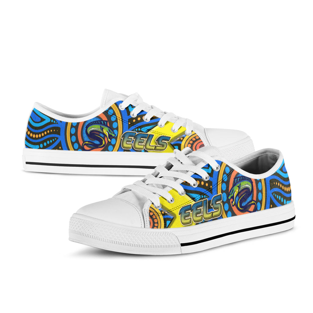 eels-rugby-low-top-shoes-electric-eel-with-aboriginal-patterns