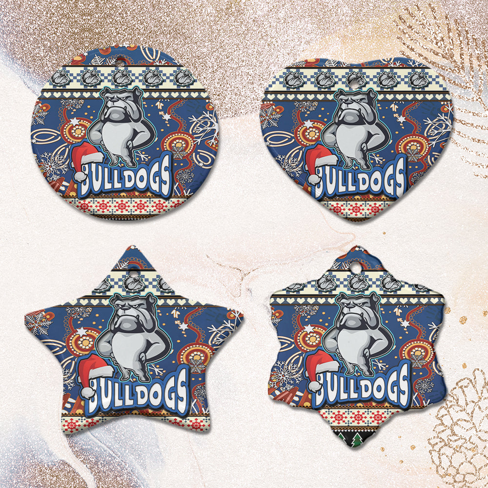 bulldogs-rugby-christmas-ceramic-ornament-xmas-bulldogs-christmas-balls-snowflake-with-aboriginal-patterns
