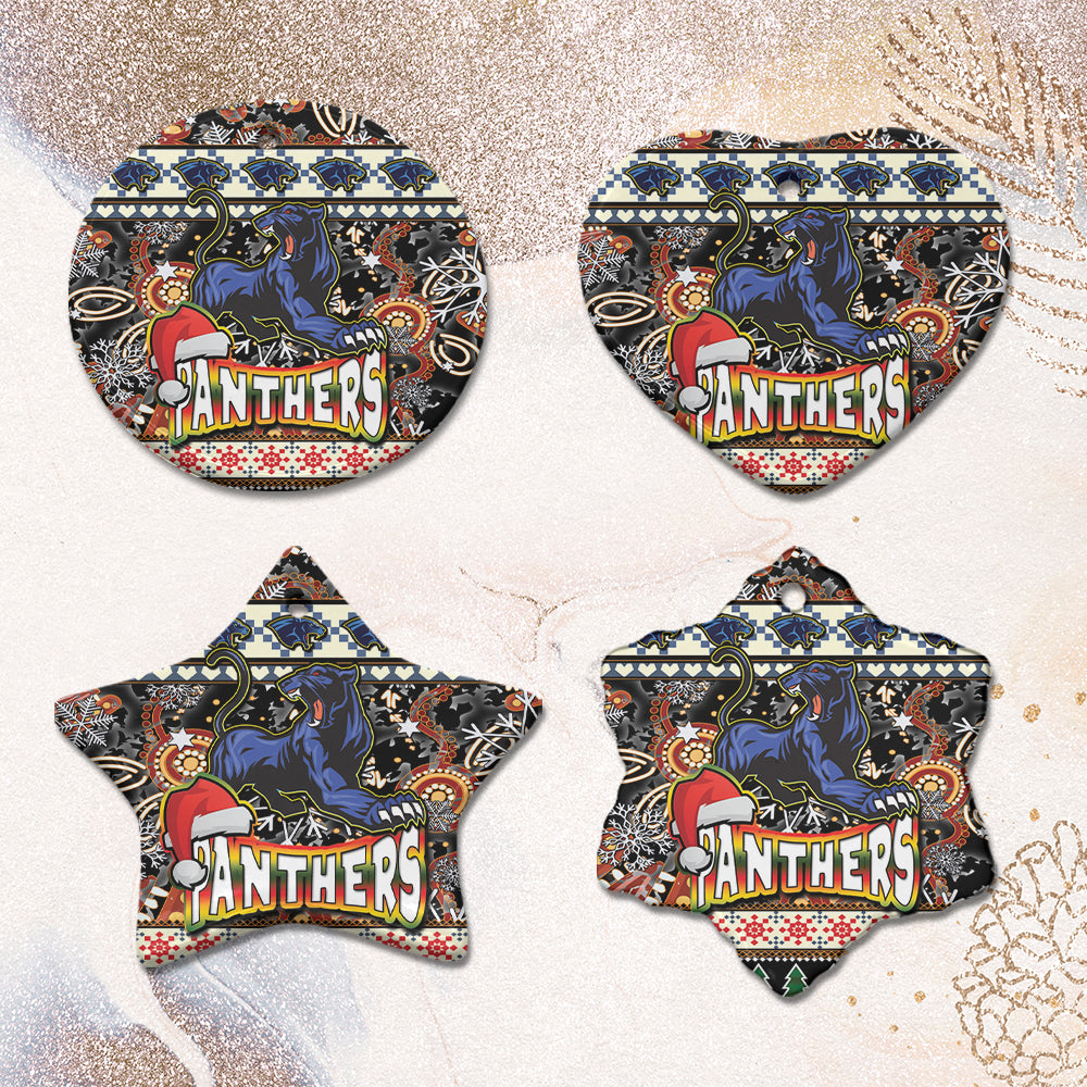 panthers-rugby-christmas-ceramic-ornament-xmas-panthers-christmas-balls-snowflake-with-aboriginal-patterns