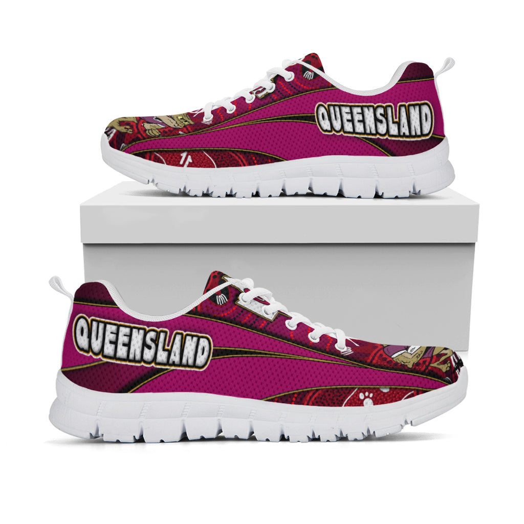 queensland-rugby-league-sneakers-queensland-maroons-mascot-aboriginal-art-state-of-origin-high-sneakers
