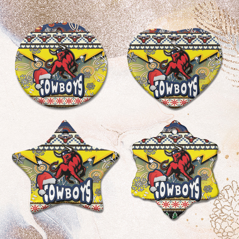 cowboys-rugby-christmas-ceramic-ornament-xmas-cowboys-christmas-balls-snowflake-with-aboriginal-patterns