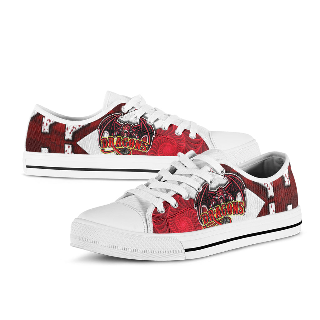 st-george-rugby-low-top-shoes-dragons-with-rugby-ball-aboriginal-patterns
