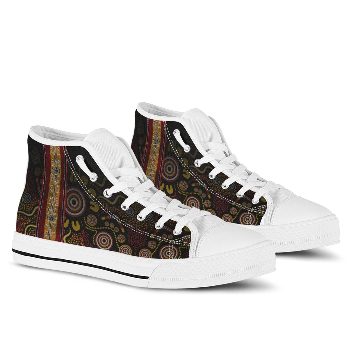 high-top-aboriginal-dot-panting-art-stripe-lines