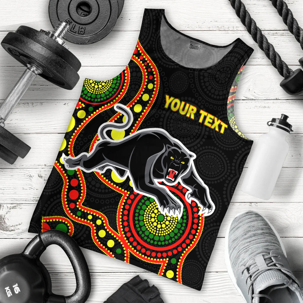 custom-personalised-panthers-men-tank-top-aboriginal-dot-painting