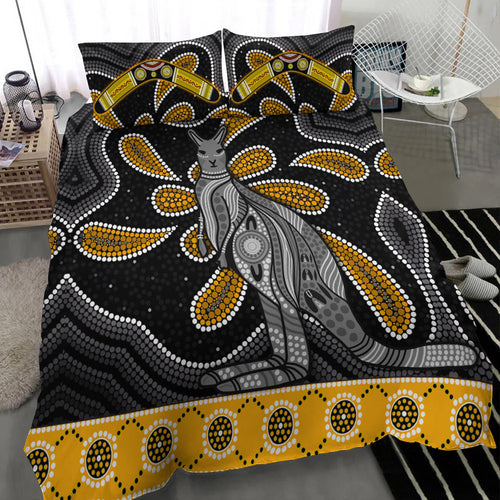 aboriginal-boomerang-bedding-set-kangaroo-australia-gold