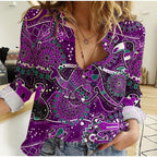women-casual-shirt-aboriginal-animal-and-dot-acrylic-paint-ver04