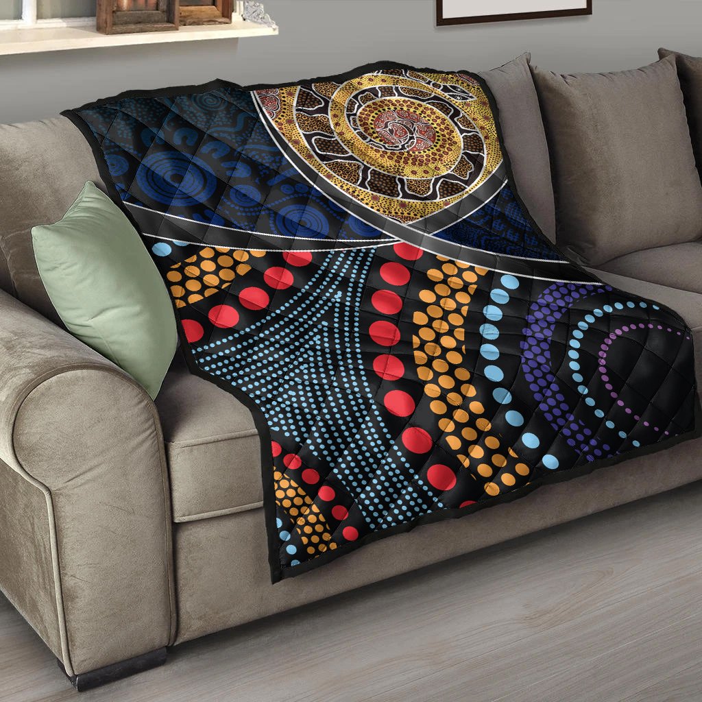 premium-quilts-aboriginal-dot-panting-art-with-snake