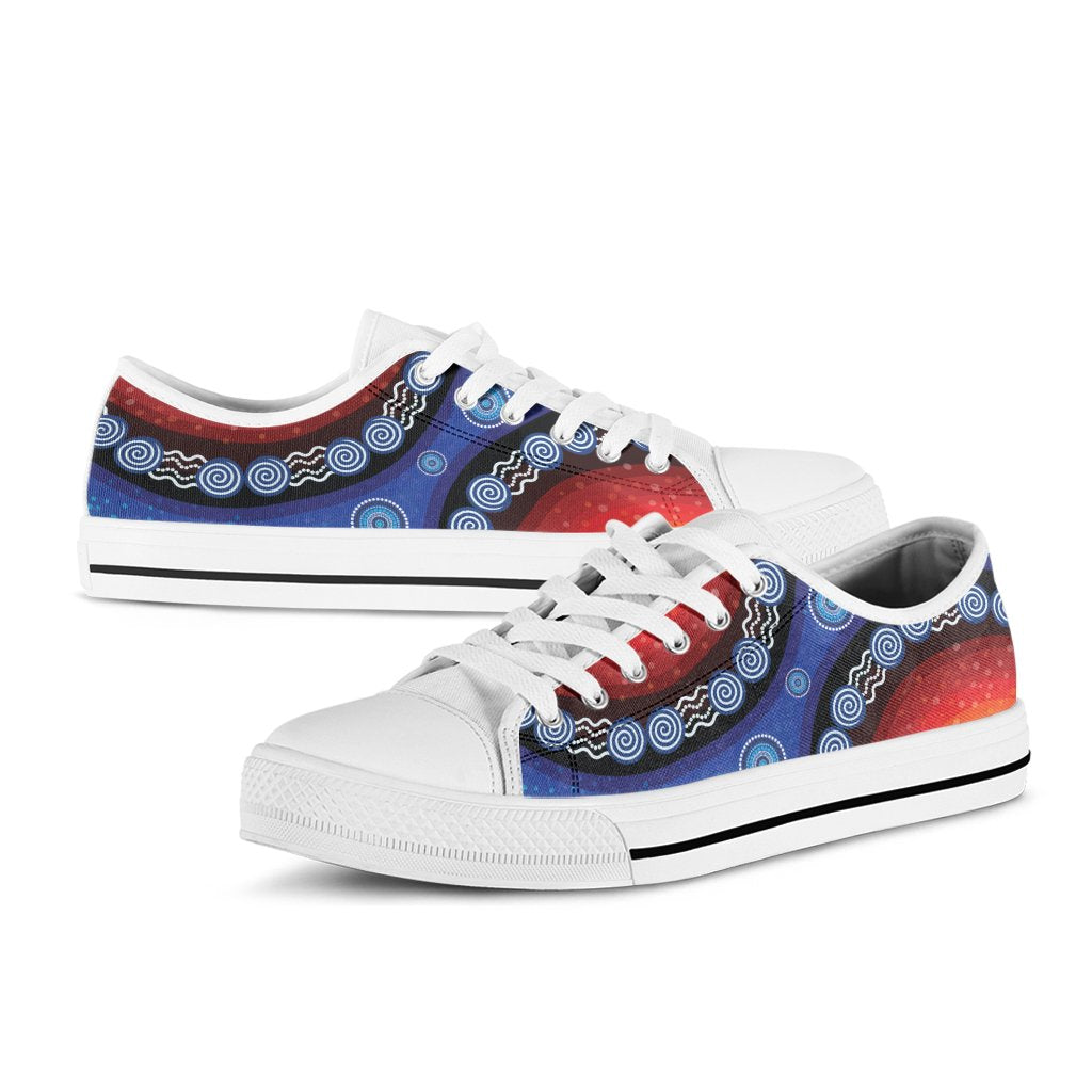 low-top-aboriginal-color-dot-painting