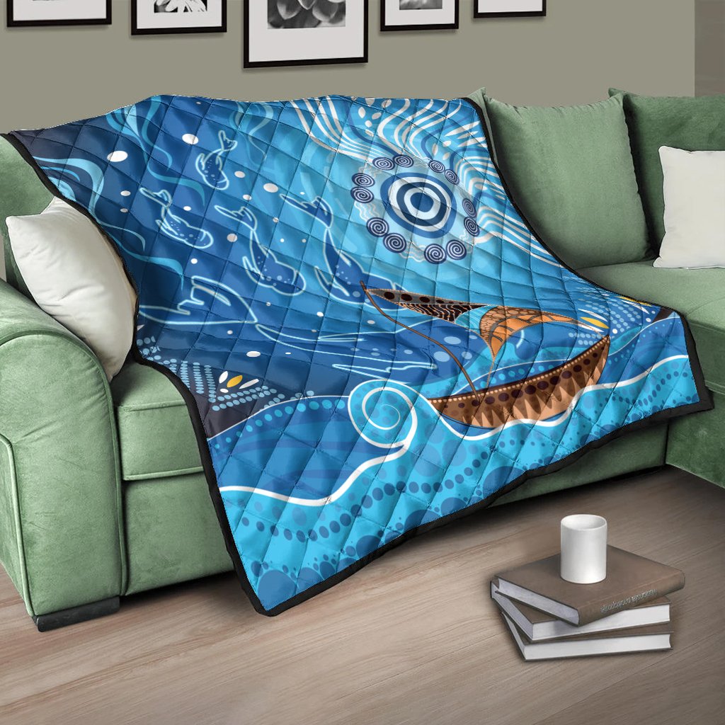 quilt-aboriginal-view-sea-with-fish-and-boat