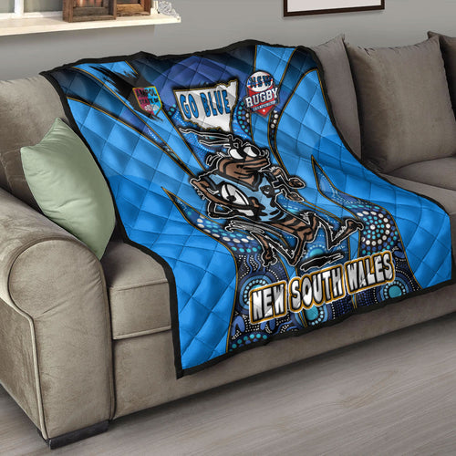 new-south-wales-rugby-league-team-quilt-new-south-wales-blues-mascot-with-aboriginal-art-state-of-origin-quilt