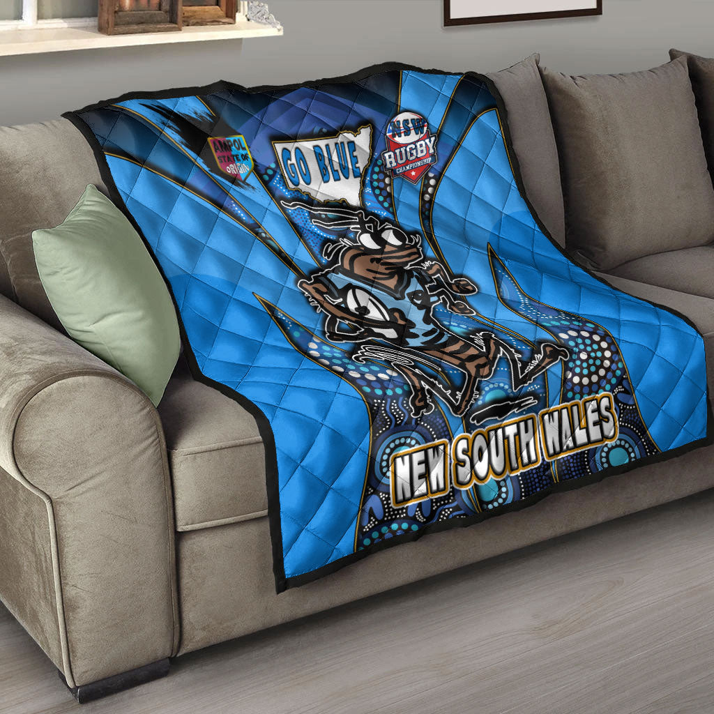 new-south-wales-rugby-league-team-quilt-new-south-wales-blues-mascot-with-aboriginal-art-state-of-origin-quilt