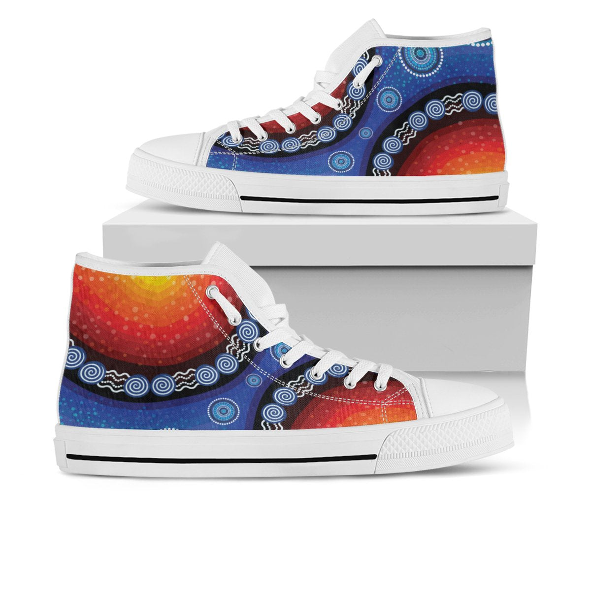 high-top-aboriginal-color-dot-painting