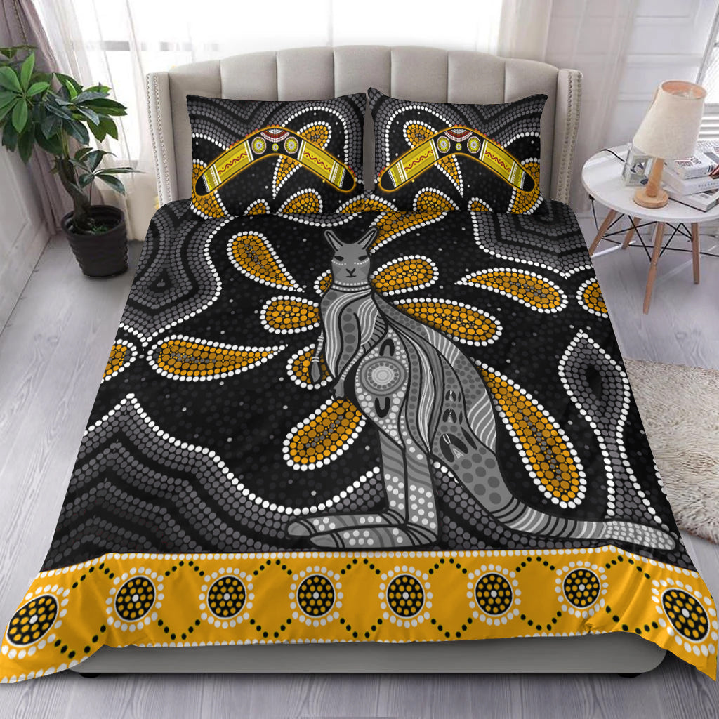 aboriginal-boomerang-bedding-set-kangaroo-australia-gold