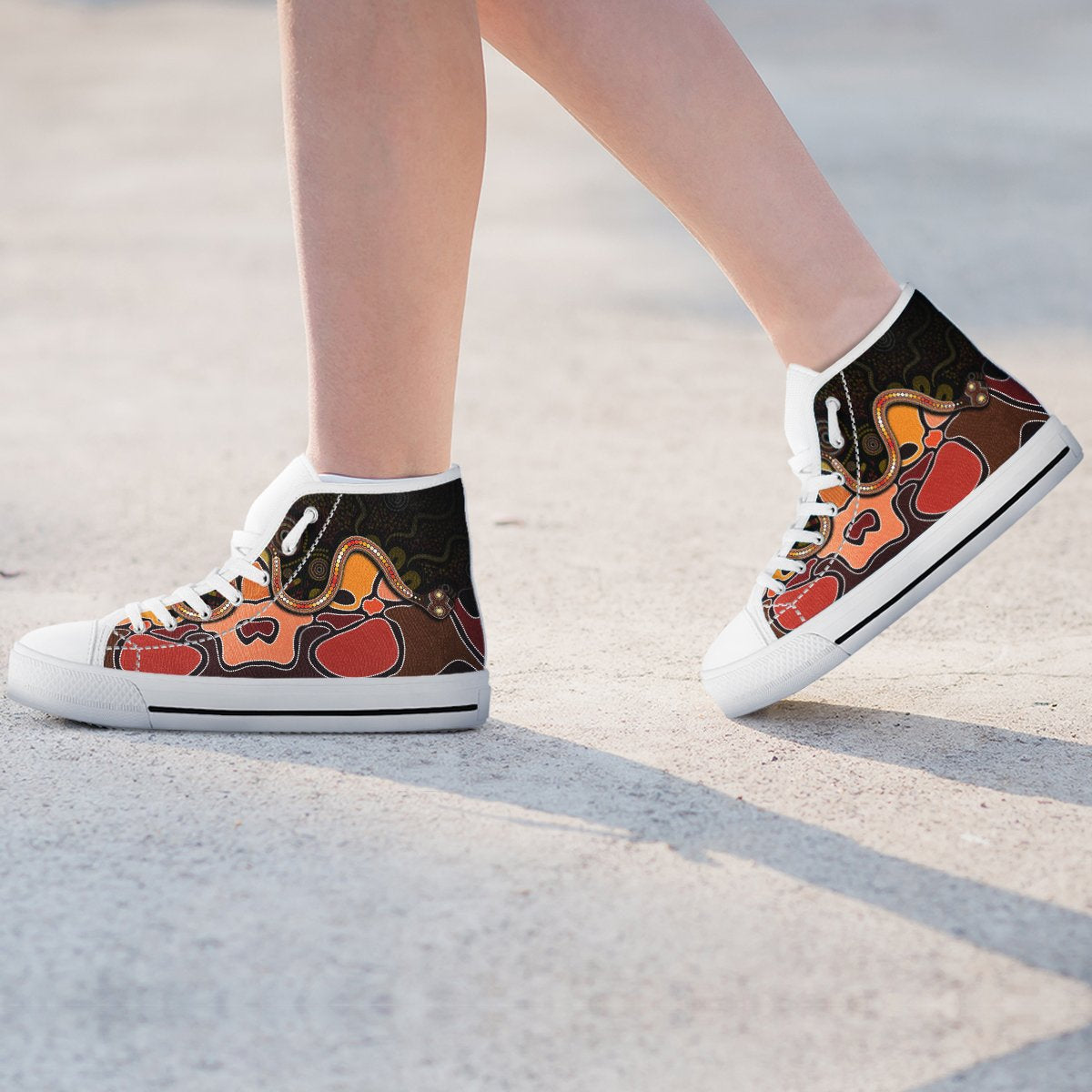 high-top-aboriginal-snake-with-dot-painting