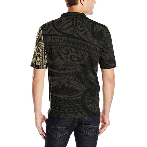 maori-tattoo-style-golden-polo-t-shirt