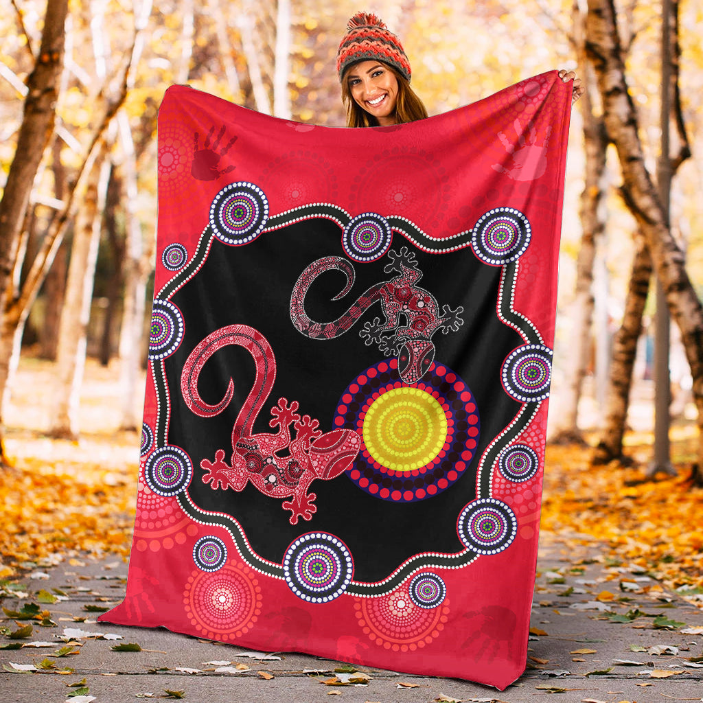 aboriginal-lizard-premium-blanket-attracted-australia-version-red