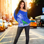 custom-personalised-torres-strait-islands-off-shoulder-sweater-the-dhari-mix-aboriginal-turtle-version-blue