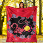 aboriginal-lizard-premium-blanket-attracted-australia-version-red