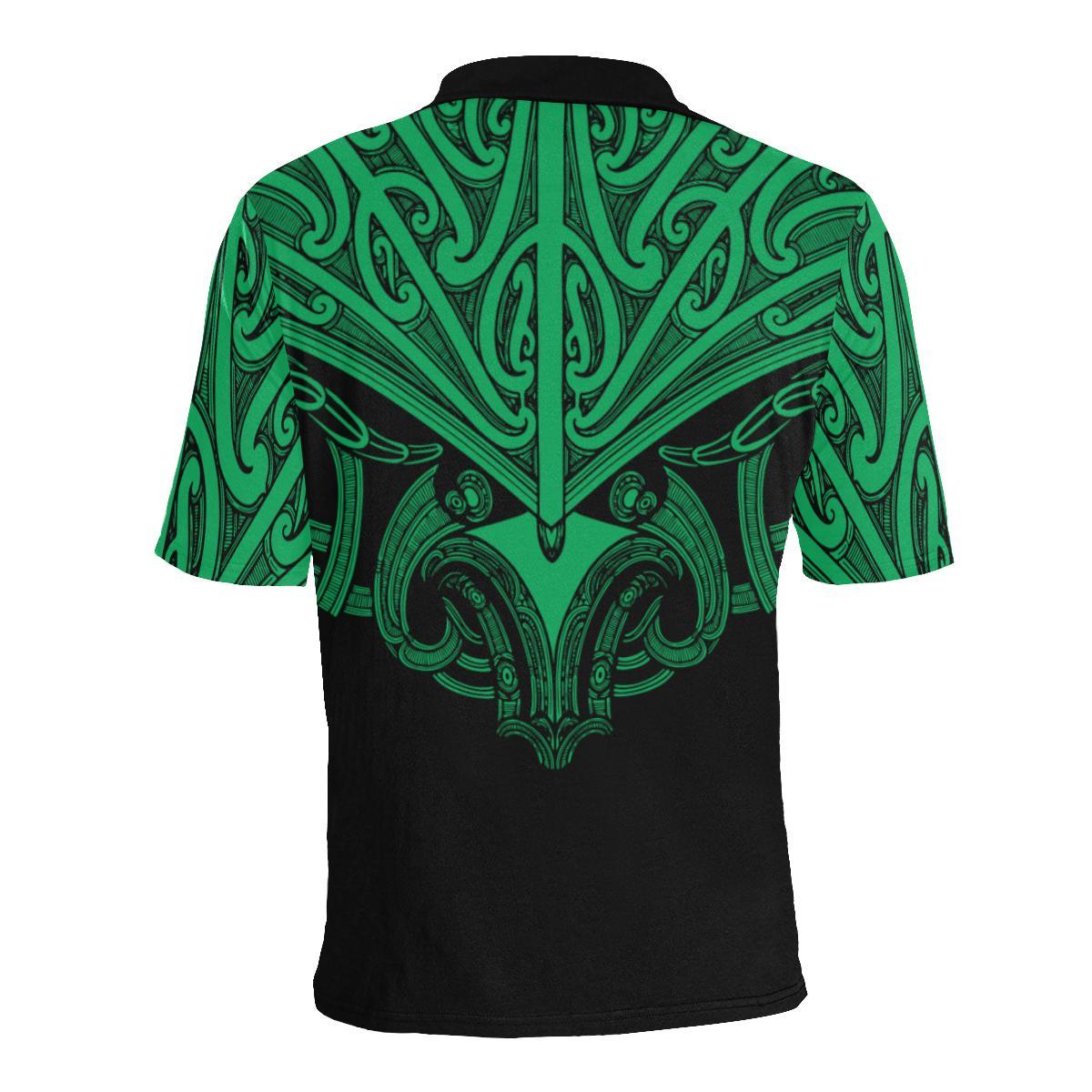 maori-tattoo-polo-shirt-hei-matau-abalone-green