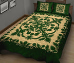 vibe-hoodie-home-set-hawaiian-quilt-bed-set-royal-pattern-emerald-green-hw01-rlt20