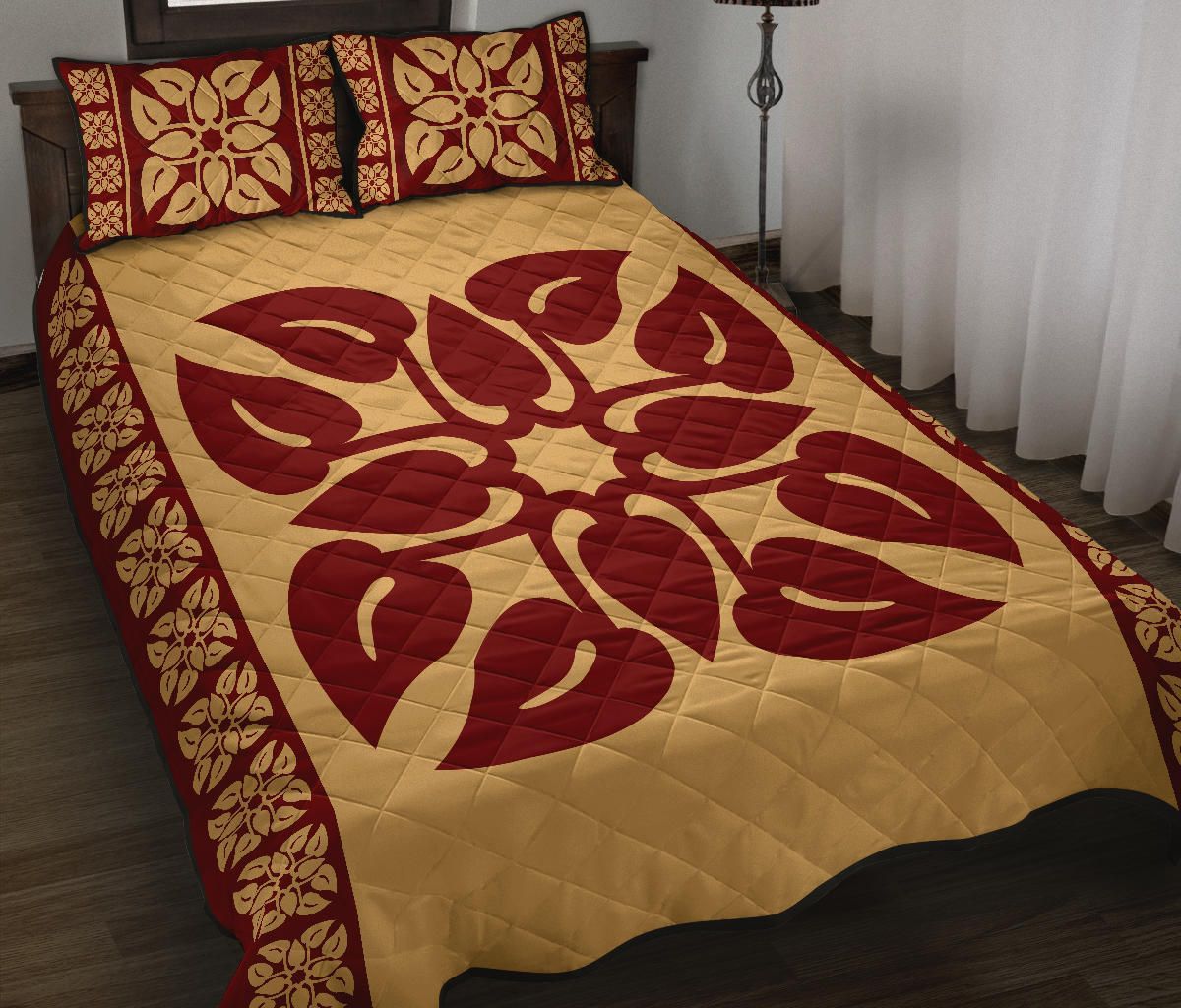 vibe-hoodie-home-set-hawaiian-quilt-pattern-flamingo-flower-quilt-bed-set-hw01-rlt20