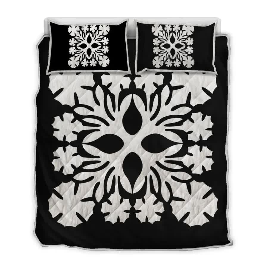 hawaii-home-set-hawaiian-royal-pattern-quilt-bed-set-black-and-white-u3-style-hw01-rlt20