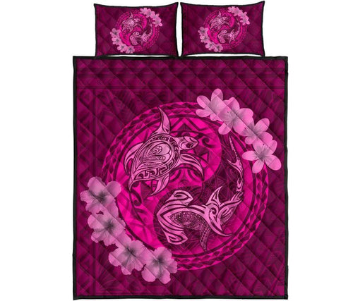 hawaii-home-set-hawaii-yin-yang-turtle-shark-hibiscus-plumeria-quilt-bed-set-pink-hw01-rlt20