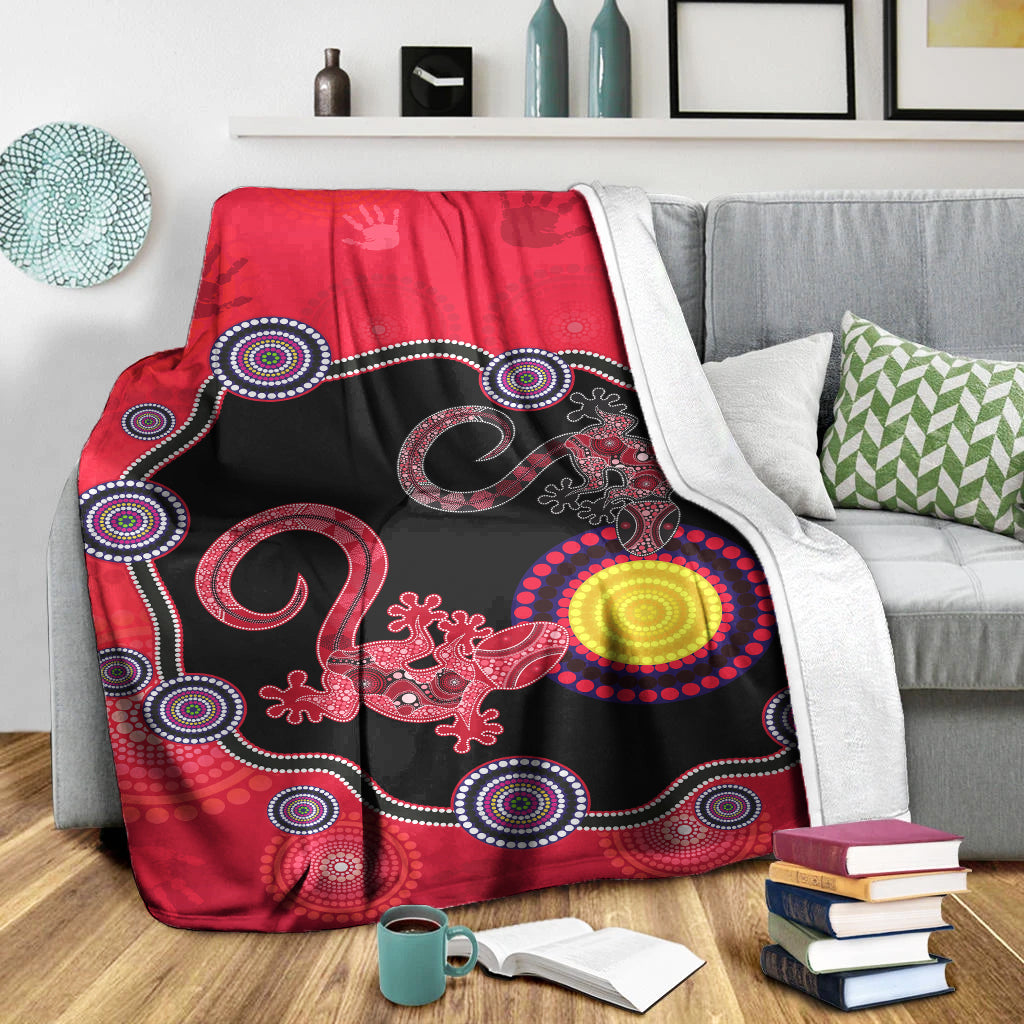 aboriginal-lizard-premium-blanket-attracted-australia-version-red