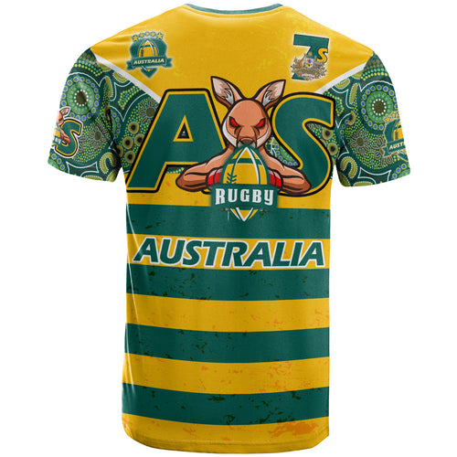 australian-rugby-sevens-mens-squad-t-shirt-custom-kangaroo-mascot-rugby-aboriginal-lines-style-t-shirt