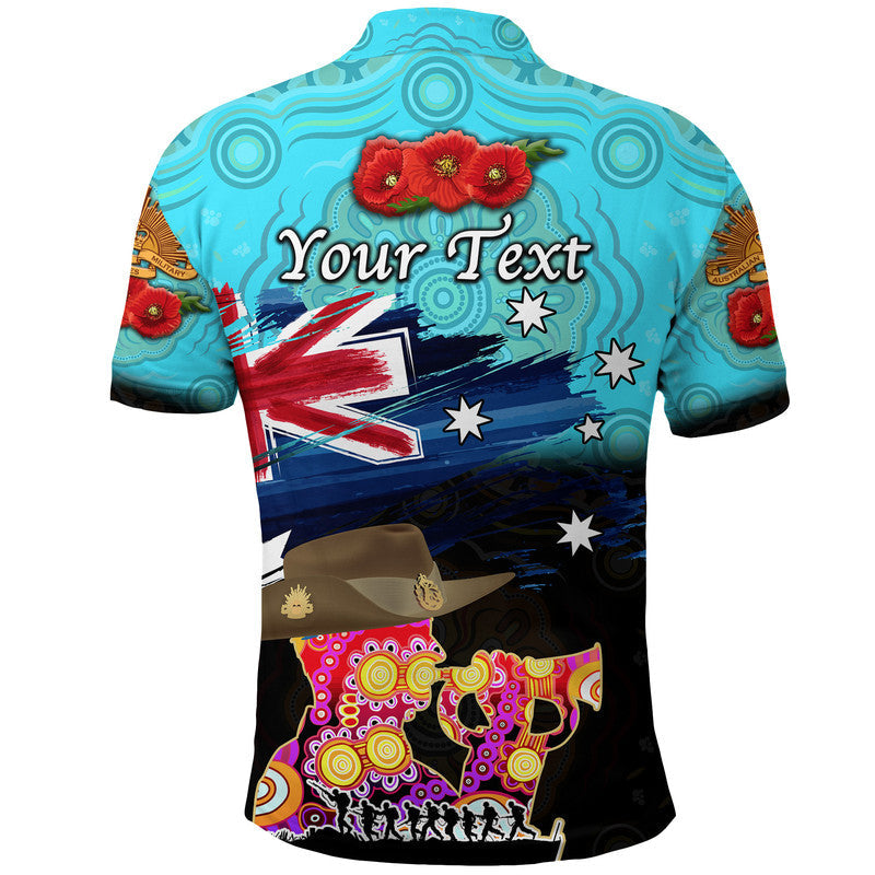 custom-personalised-australia-aboriginal-anzac-polo-shirt-remembrance-vibes-blue