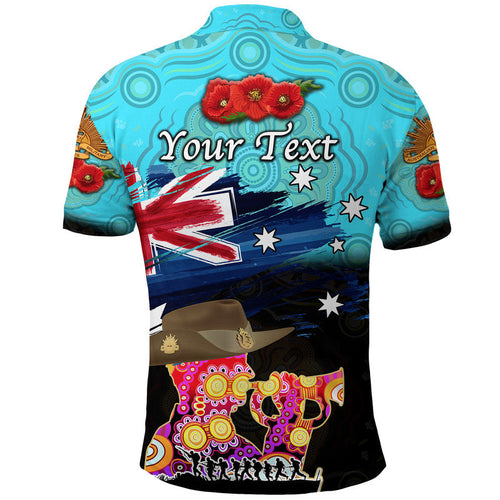 custom-personalised-australia-aboriginal-anzac-polo-shirt-remembrance-vibes-blue