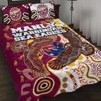 sea-eagles-aboriginal-rugby-quilt-bed-set-double-sea-eagles-with-tribal-sun-and-footprints