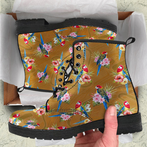 aboriginal-leather-boots-rosella-patterns