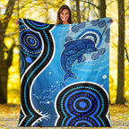 aussie-aboriginal-premium-blanket-dolphin-and-aboriginal-dot-patterns