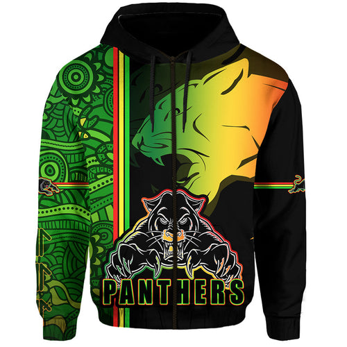 penrith-panthers-zip-up-and-pullover-hoodie-angry-panther-indigenous-aboriginal-style