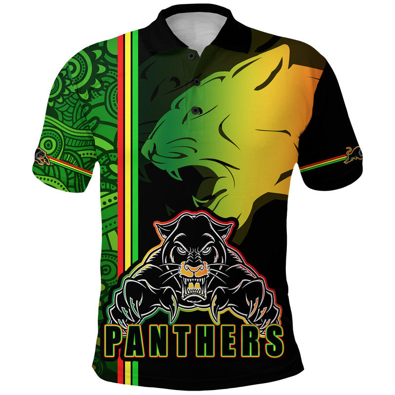 penrith-panthers-polo-shirt-angry-panther-indigenous-aboriginal-style