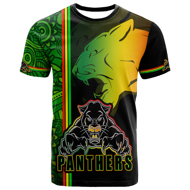 penrith-panthers-t-shirt-angry-panther-indigenous-aboriginal-style