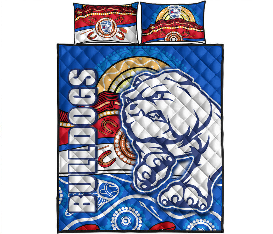 western-bulldogs-aboriginal-football-quilt-bed-set-dogs-style
