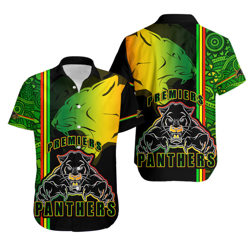 penrith-panthers-premiers-hawaiian-shirt-angry-panther-indigenous-aboriginal-style
