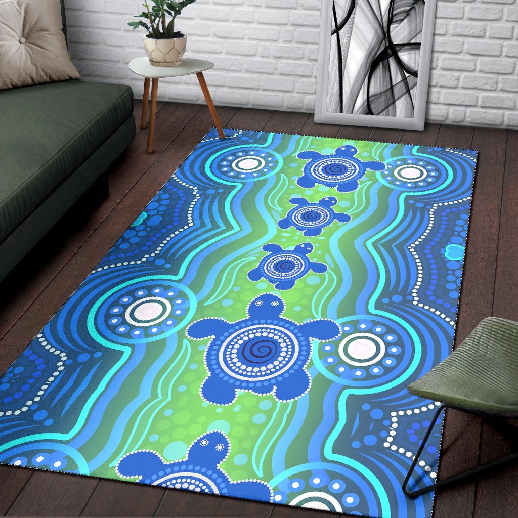 aussie-aboriginal-area-rug-sea-turtle