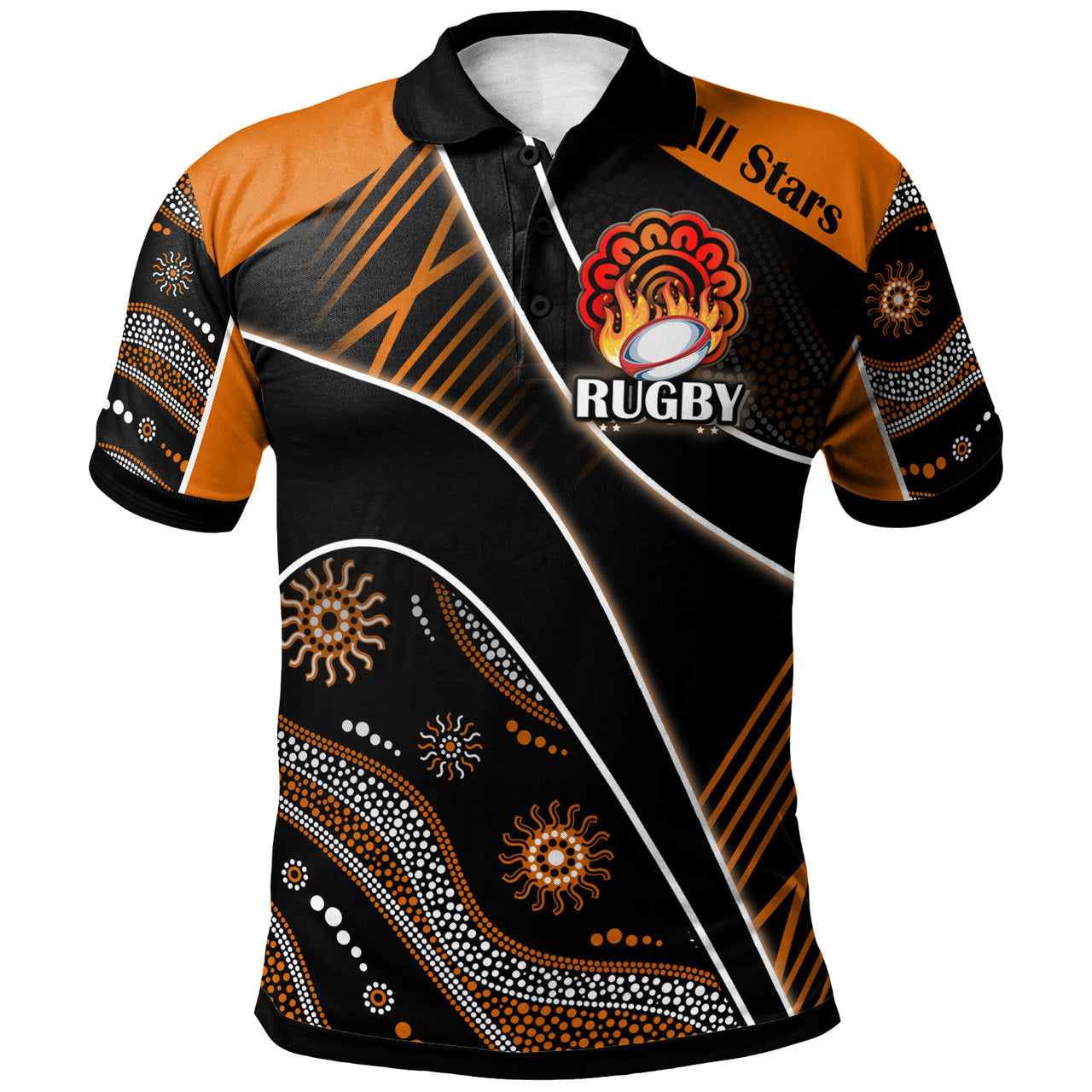 all-stars-rugby-polo-shirt-custom-rugby-ball-in-fire-polo-shirt