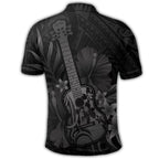 hawaiian-hawaii-ukulele-flower-polo-shirt-gray-ah