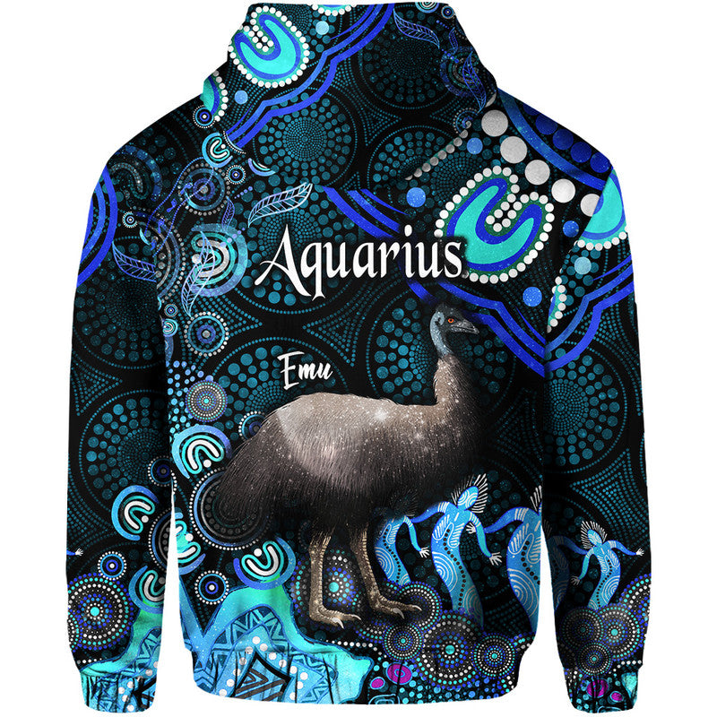 australian-astrology-zip-up-and-pullover-hoodie-aquarius-emu-glider-zodiac-aboriginal-vibes-blue